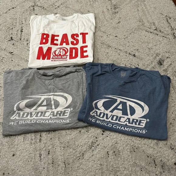 3 Advocare XXL Unisex T-shirts +1 freebie Great Condition - Picture 1 of 2